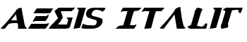 Aegis Italic font