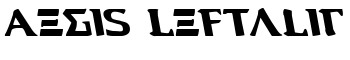 Aegis Leftalic font