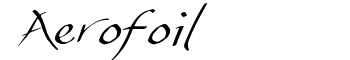 Aerofoil font