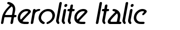Aerolite Italic font