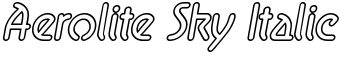 Aerolite Sky Italic font