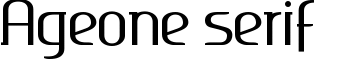 Ageone serif font