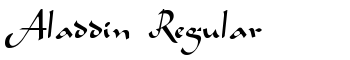 Aladdin Regular font