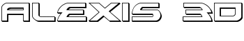 Alexis 3D font