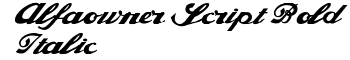 Alfaowner Script Bold Italic font