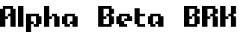 Alpha Beta BRK font