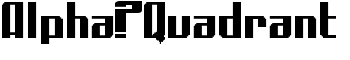 Alpha Quadrant font