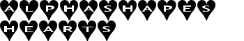 AlphaShapes hearts font