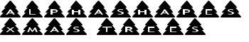 download AlphaShapes xmas trees font