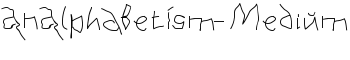 AnAlphaBetIsm-Medium font