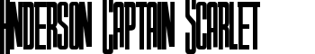 Anderson Captain Scarlet font