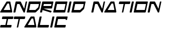Android Nation Italic font