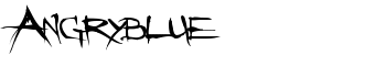 Angryblue font