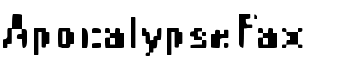 ApocalypseFax font