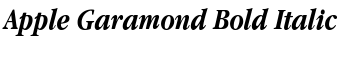 download Apple Garamond Bold Italic font