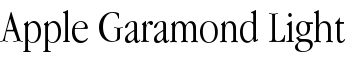 Apple Garamond Light font