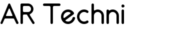 AR Techni font