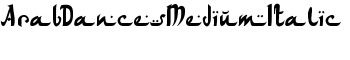 ArabDancesMediumItalic font