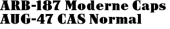 ARB-187 Moderne Caps AUG-47 CAS Normal font