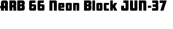 download ARB 66 Neon Block JUN-37 font