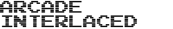 Arcade Interlaced font