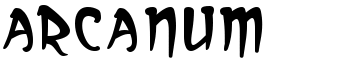 Arcanum font