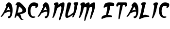 Arcanum Italic font