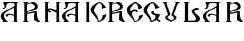 ArhaicRegular font