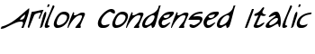 Arilon Condensed Italic font
