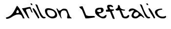 Arilon Leftalic font