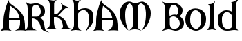 ARKHAM Bold font