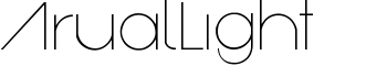 ArualLight font