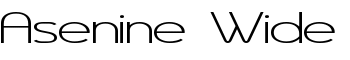 Asenine Wide font