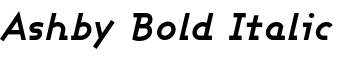 Ashby Bold Italic font