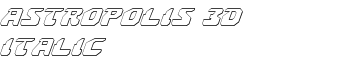 Astropolis 3D Italic font