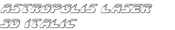 Astropolis Laser 3D Italic font