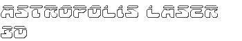 Astropolis Laser 3D font