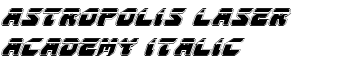 Astropolis Laser Academy Italic font