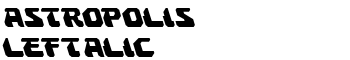 Astropolis Leftalic font