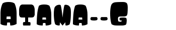 Atama__G font