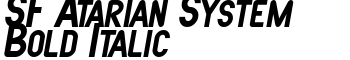 SF Atarian System Bold Italic font