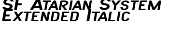 SF Atarian System Extended Italic font