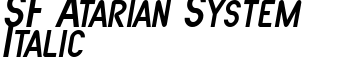 download SF Atarian System Italic font