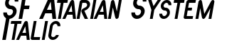 SF Atarian System Italic font