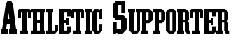 Athletic Supporter font