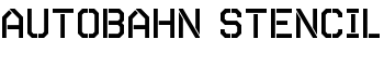 Autobahn Stencil font