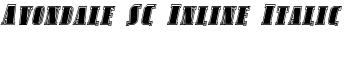 Avondale SC Inline Italic font