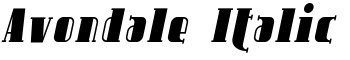 Avondale Italic font