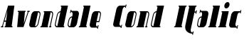 Avondale Cond Italic font