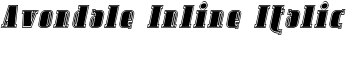 Avondale Inline Italic font